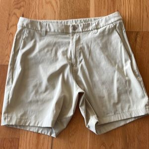 Commission shorts-pale green breathable - waist to bottom 17”- 7”inseam